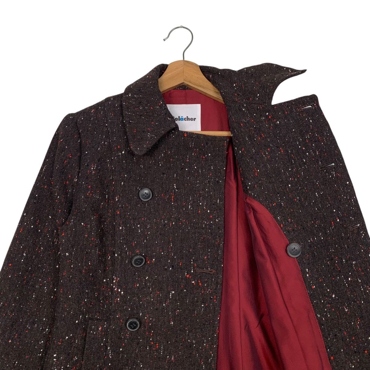 Japanese Brand RELACHER Flecked Wool Double Breasted Coat #2739-C123 Size S / US 4 / IT 40 - 10 Thumbnail