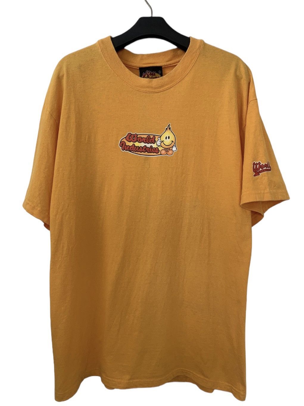 Vintage 90s World Industries Flame Boy Skateboard T-Shirt