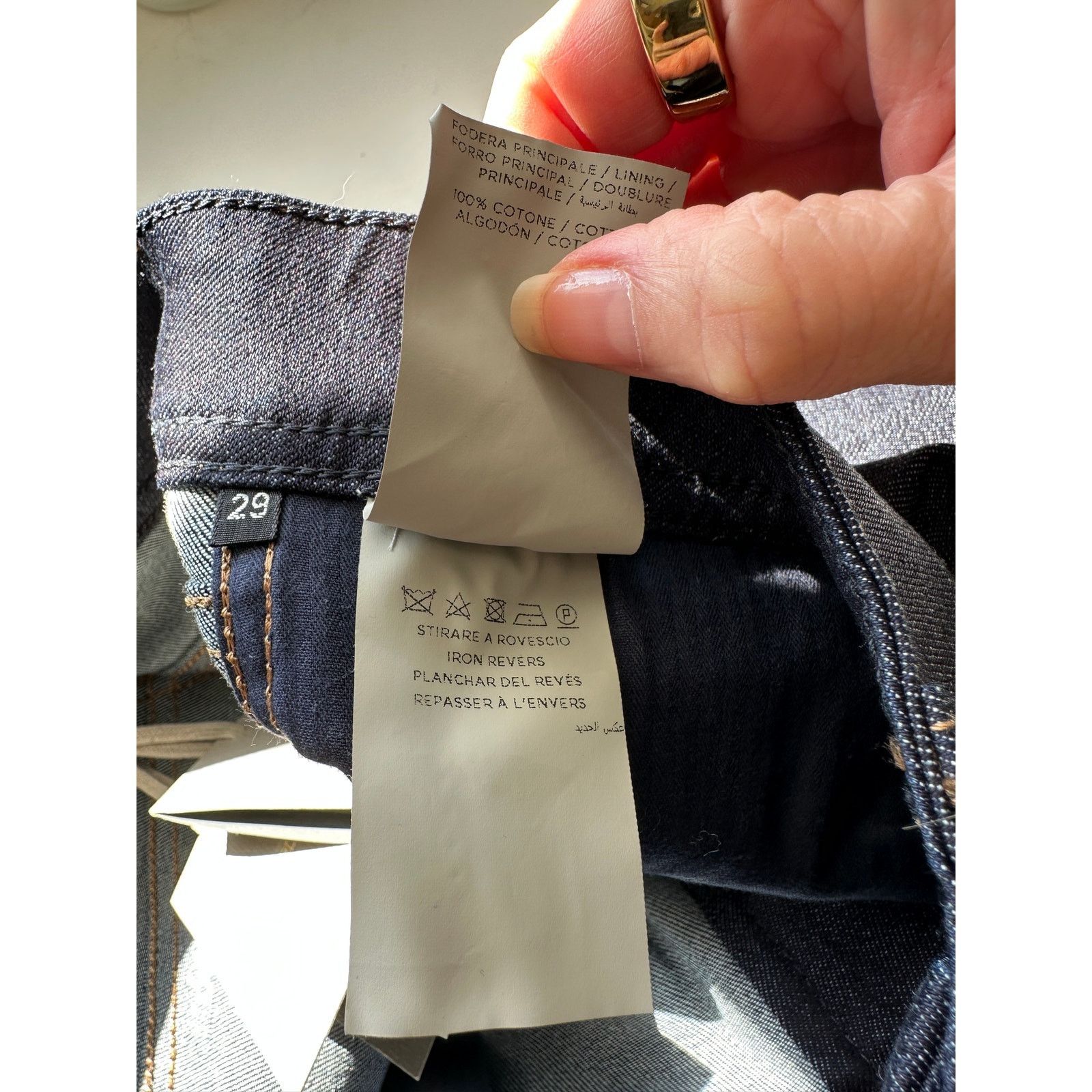 NWT Tom Ford Indigo Skinny Jeans 29 Low Rise Gold Zip Ankles