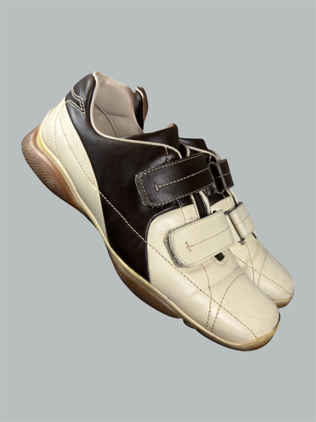 Prada Prada archive square toes leather trainers 2000’s Size US 11 / EU 44 - 1 Thumbnail