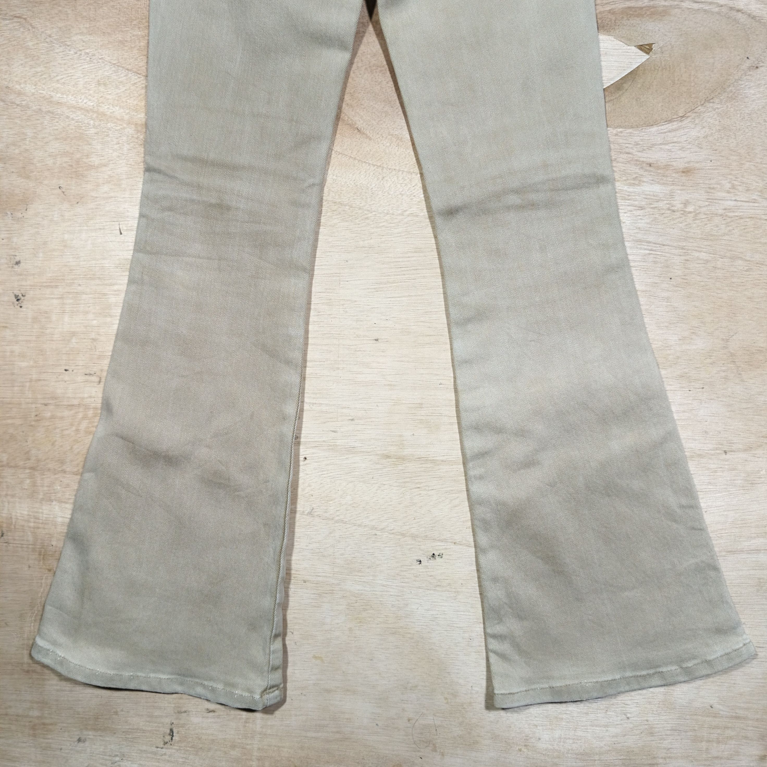 Japanese Brand NUVE Khaki Washed Flare Leg Multi Pocket Size 28" / US 6 / IT 42 - 6 Thumbnail