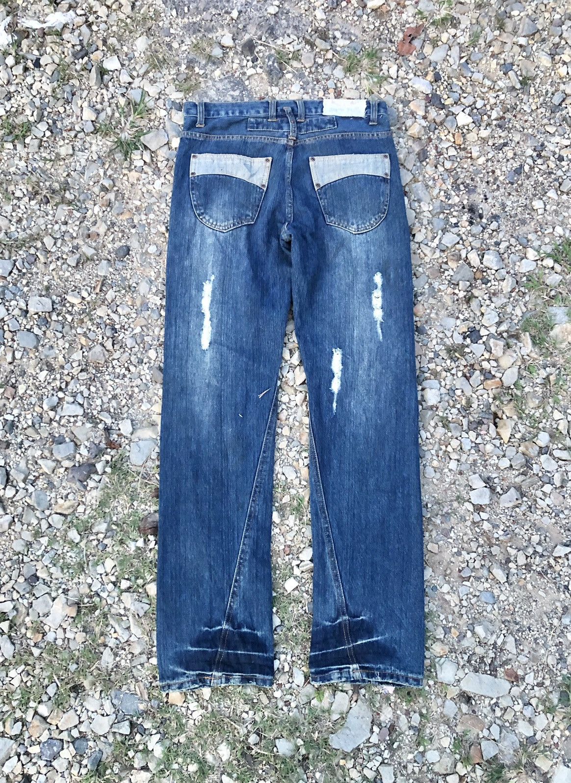 Japanese Brand TWIST ANTFUL JEANS WASHED BLUE DENIM Size US 31 - 6 Thumbnail
