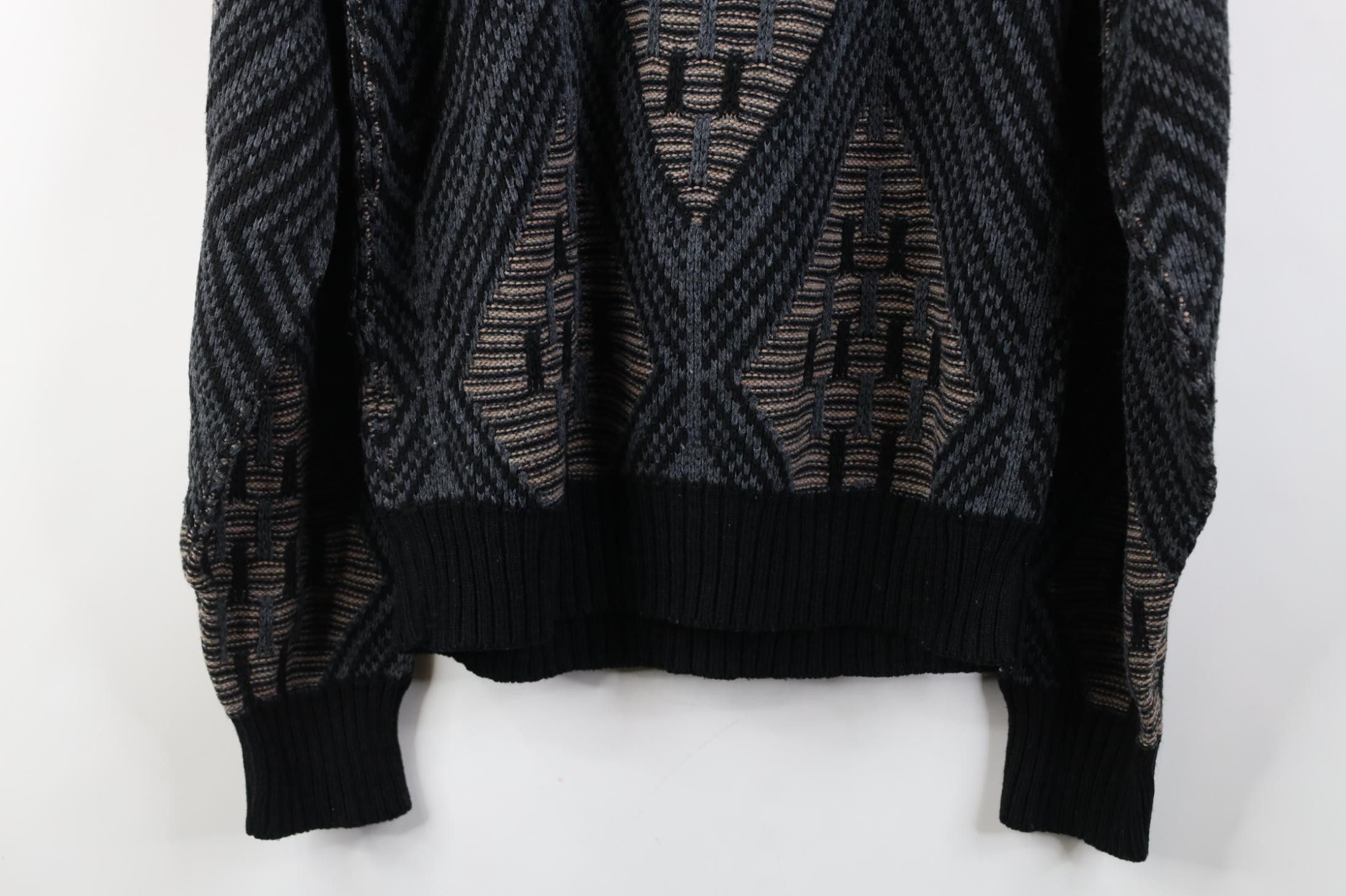 Vintage Vintage 90s Streetwear Diamond Knit Crewneck Sweater USA Size US M / EU 48-50 / 2 - 9 Thumbnail