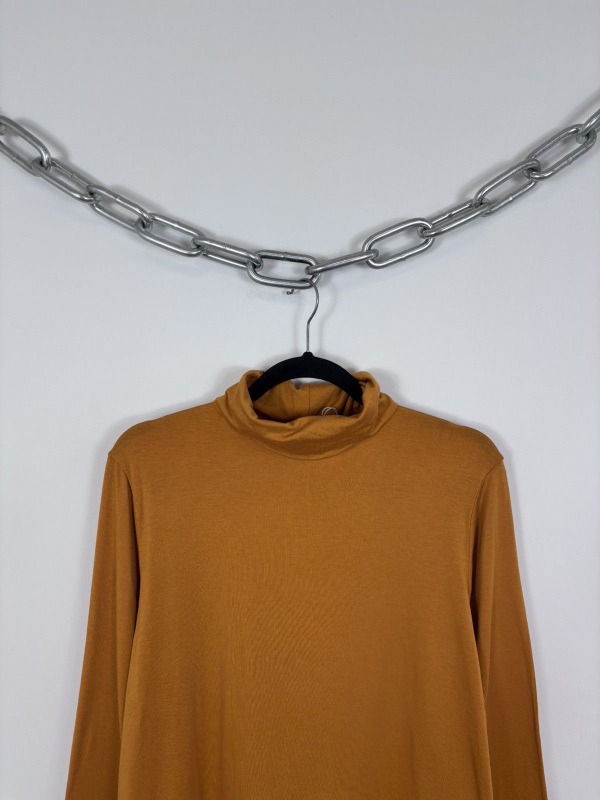 Gudrun Sjoden Gudrun Sjoden NWT Women’s Orange Lyocell Polo Neck Top Size L / US 10 / IT 46 - 2 Thumbnail