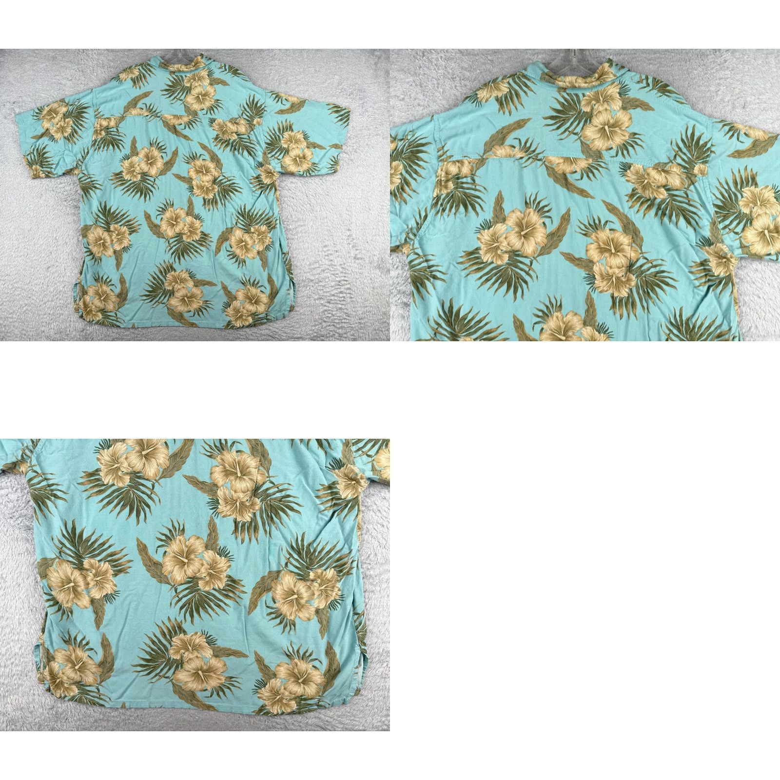 Vintage Hibiscus Collectrion Hawaii Shirt Men 2XL Blue Floral Hawaiian 100% Rayon Button-Up Short Sleeve Vintage No Size US XXL / EU 58 / 5 - 9 Thumbnail
