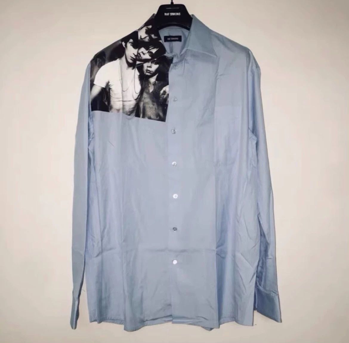 Pre-owned Raf Simons Ss19 Punk Portrait Shirt In Blue
