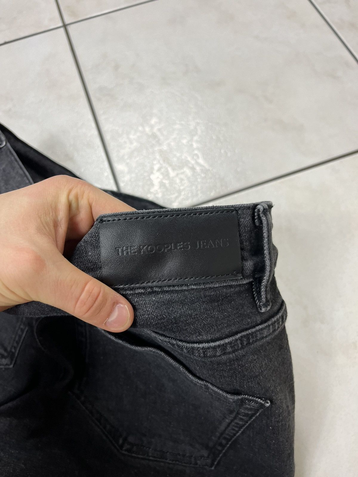 Designer × The Kooples The Kooples Paris slim jeans faded pants washed heather goth Size US 31 - 13 Thumbnail