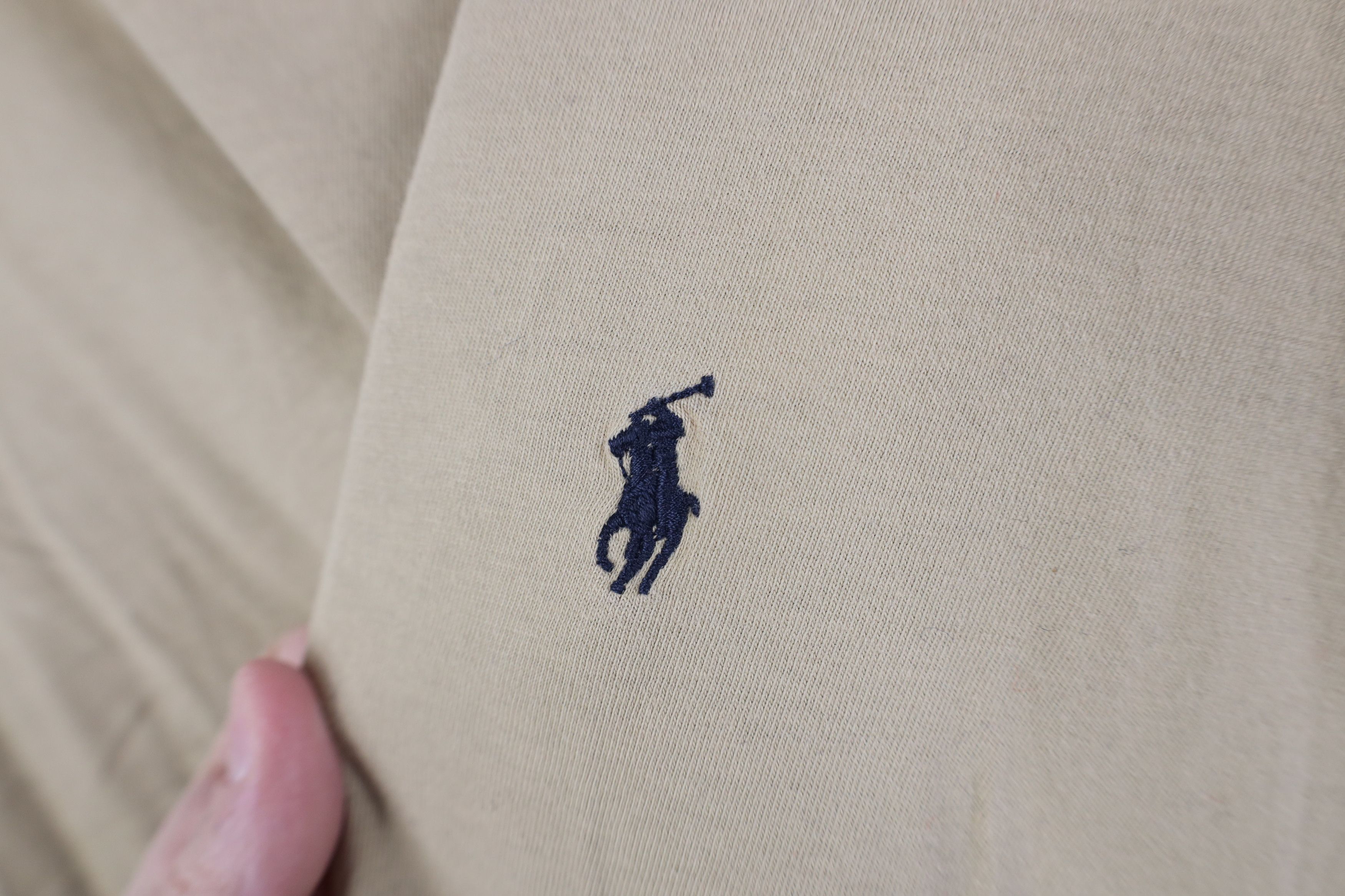 Ralph Lauren Vintage 90s Ralph Lauren Short Sleeve T-Shirt Beige Cotton Size US XL / EU 56 / 4 - 4 Thumbnail