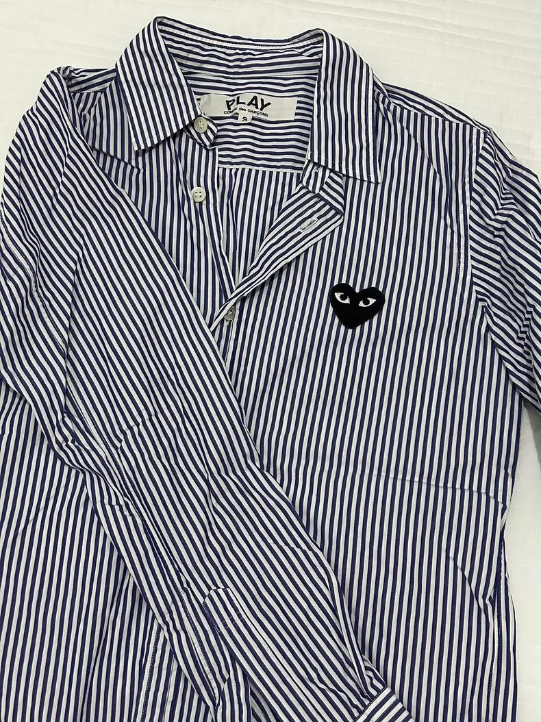Comme des Garcons Comme Des Garcons Blue striped shirt Size S / US 4 / IT 40 - 4 Thumbnail