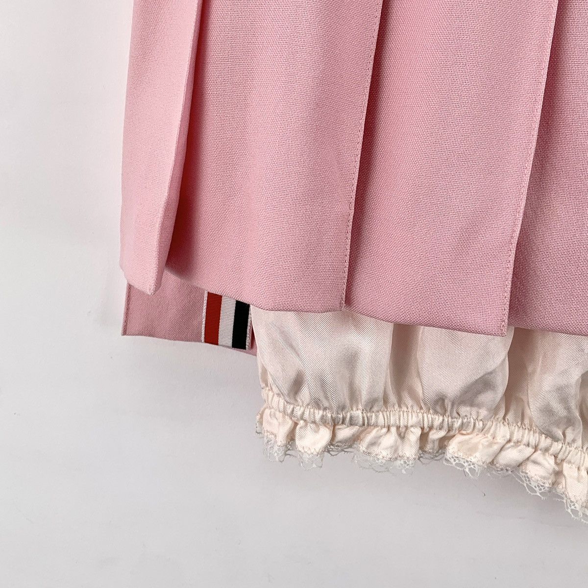 Thom Browne Thom Browne Pink Cotton Pleated Casual Mini Skirt K26WX Size 27" / US 4 / IT 40 - 4 Thumbnail