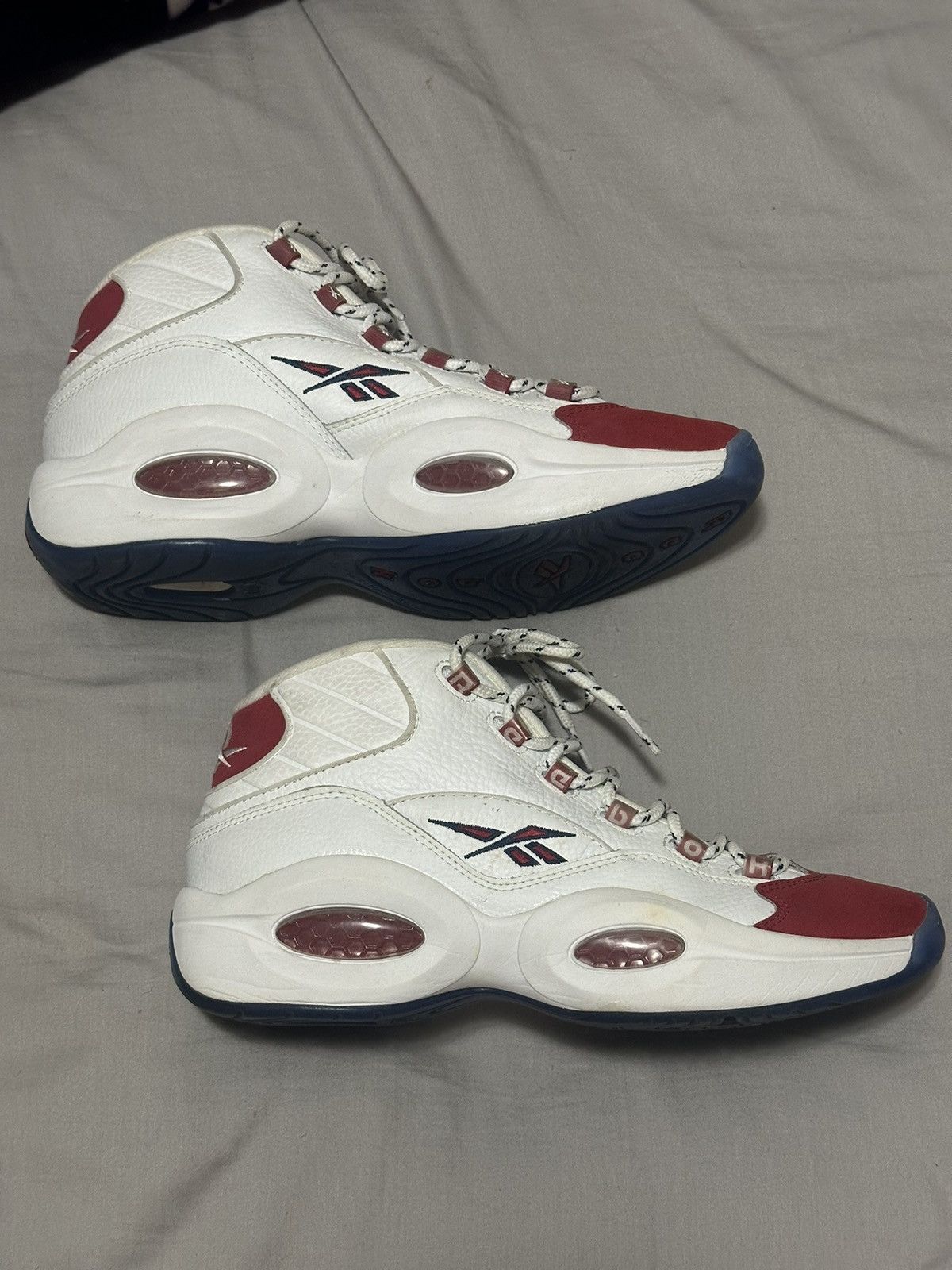 Reebok “The Question” red toe men’s size 10 Size US 10 / EU 43 - 2 Thumbnail