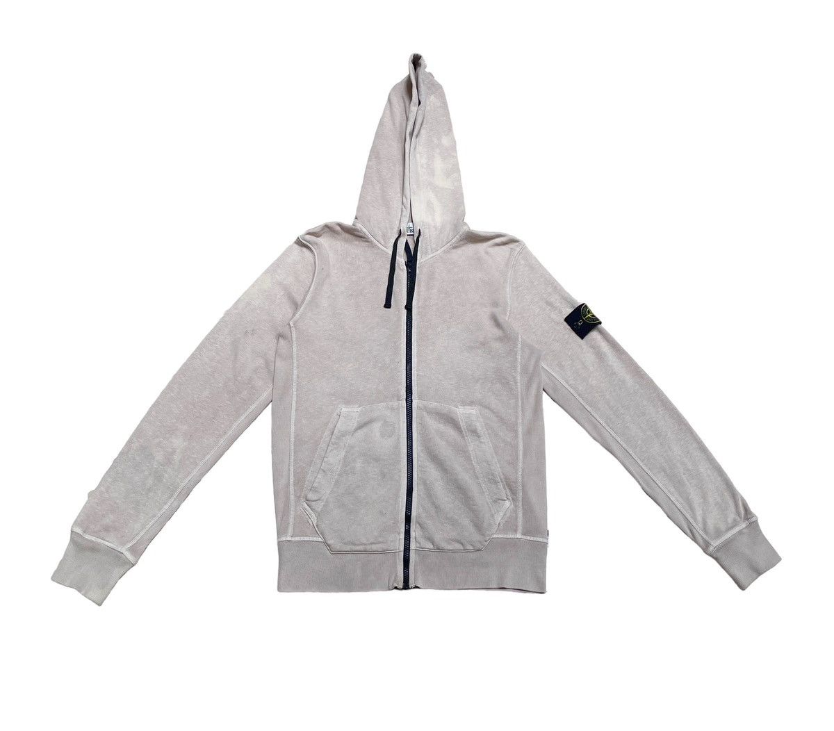 Stone Island Isla Zip Up Hooded Sweatshirt Dry Grey 2000s Size US S / EU 44-46 / 1 - 1 Thumbnail