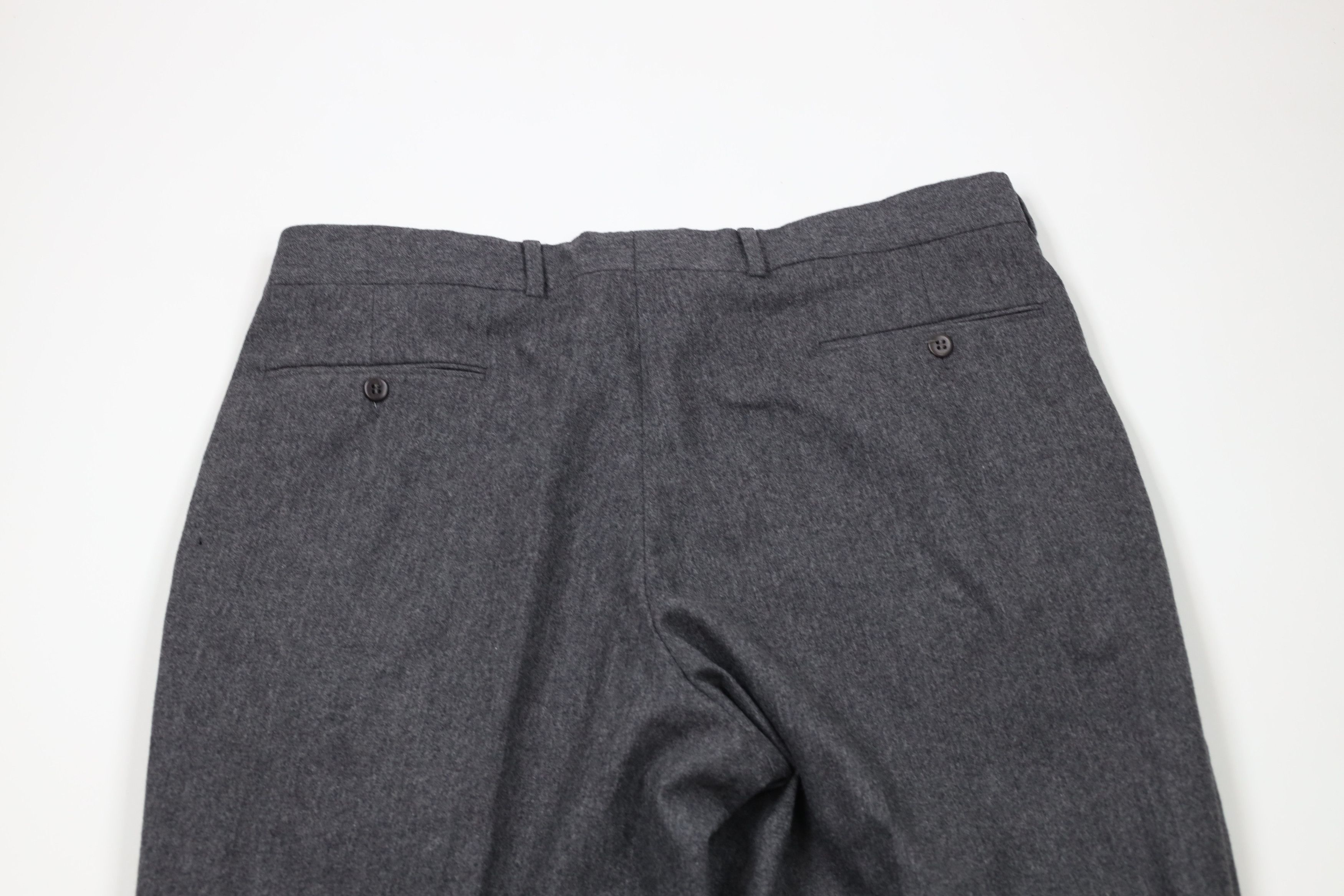 Hugo Boss × Vintage Vintage 80s 90s Hugo Boss Cashmere Wide Leg Chino Pants Gray Size US 36 / EU 52 - 11 Thumbnail