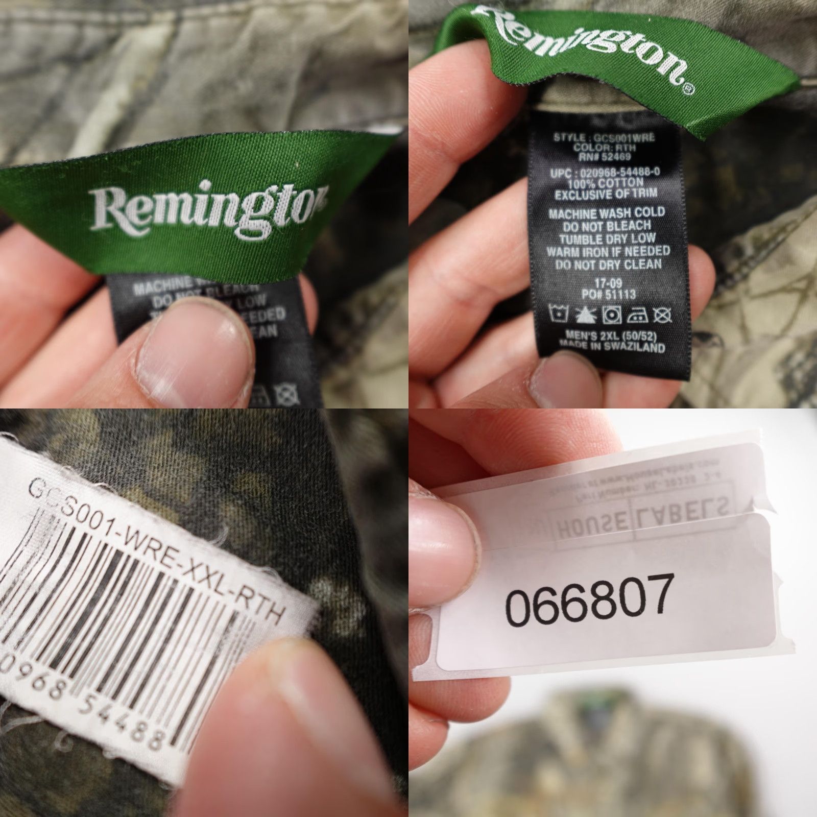 Realtree Remington Shirt Mens 2XL Brown Camo Realtree Hardwoods Button Up Hunting Outdoor Size US XXL / EU 58 / 5 - 8 Thumbnail