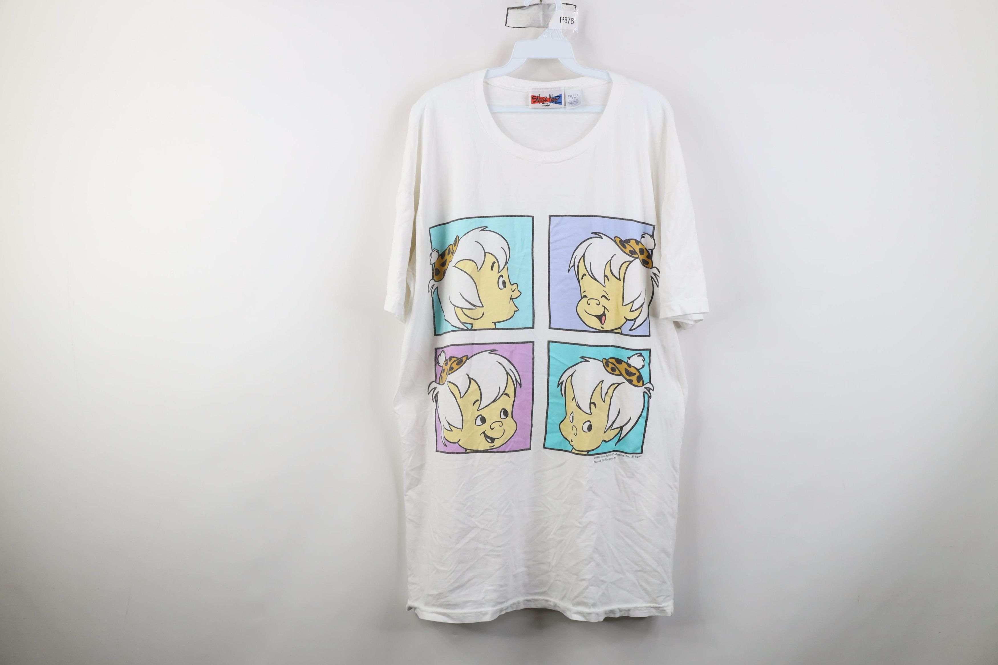 Vintage Vintage 90s Flintstones Bamm Night Sleeping T-Shirt Cotton Size ONE SIZE - 1 Thumbnail