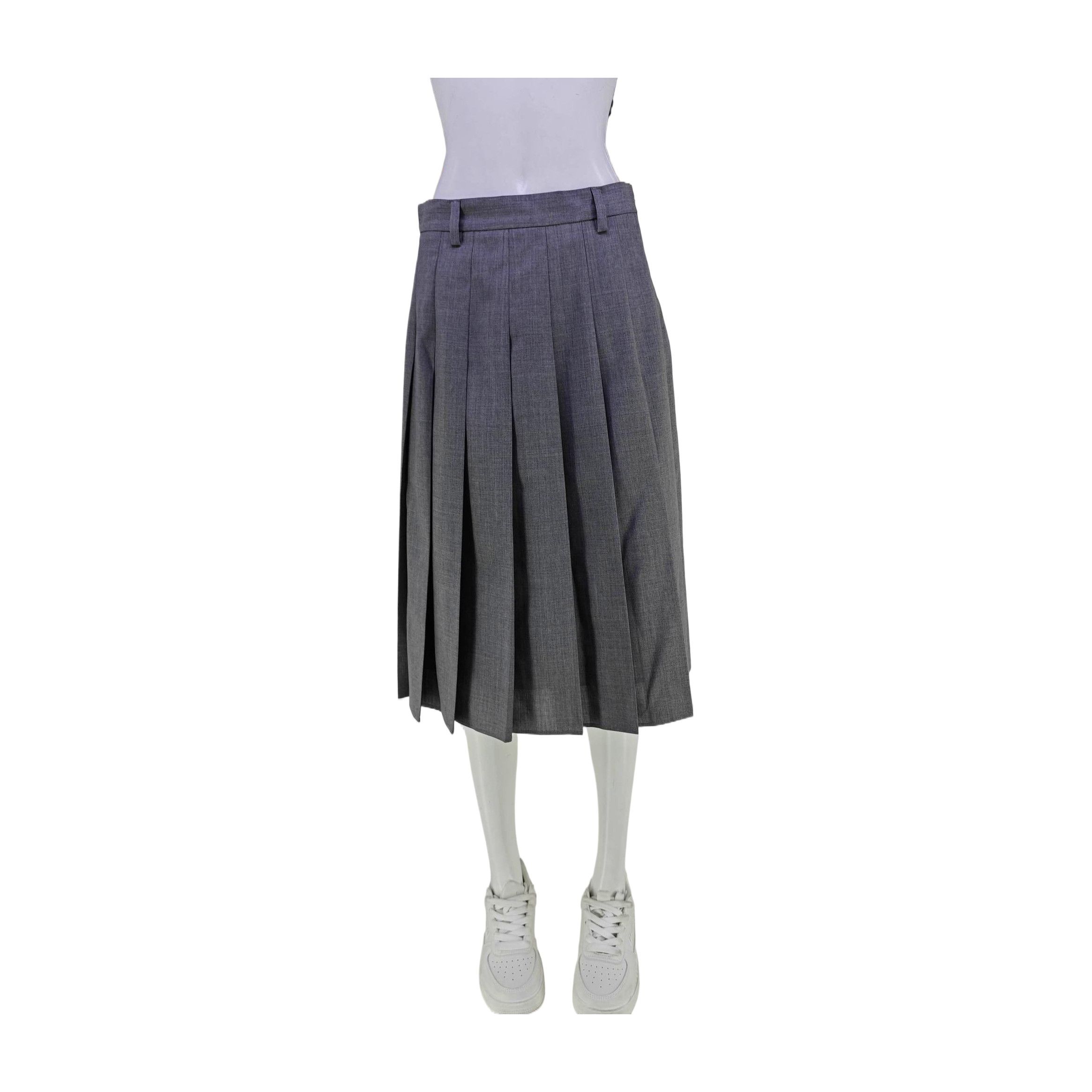 スカート PRADA Gray Wool Skirt IT40 PRADA Gray Wool Skirt IT40 PRADA Wool Straight & Pencil Skirts for