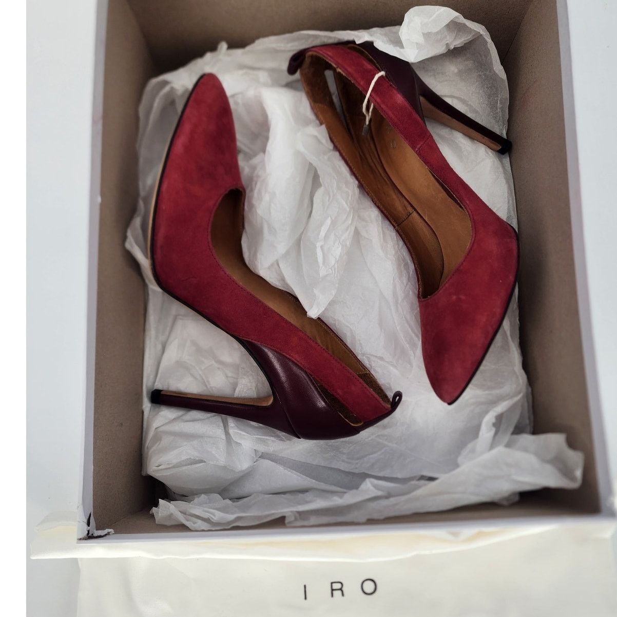 Iro IRO Burgundy Suede/Leather Pumps Women's Size 37 (US 6.5) Size US 6.5 / IT 36.5 - 13 Thumbnail