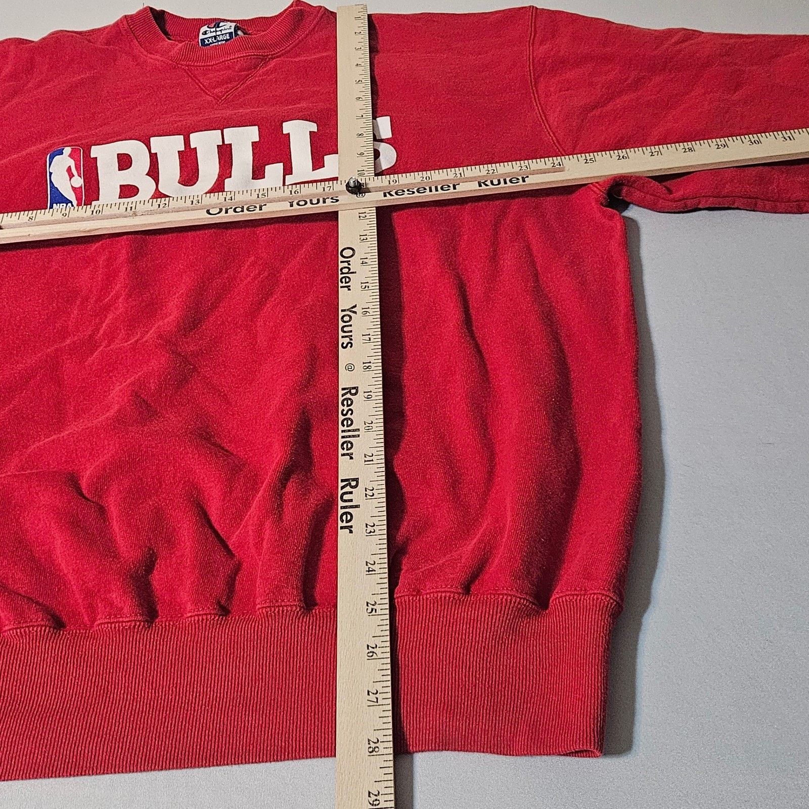 Champion VTG Rare 90s NBA Chicago Bulls Champion Red Sweatshirt 2XL Size US XXL / EU 58 / 5 - 7 Thumbnail