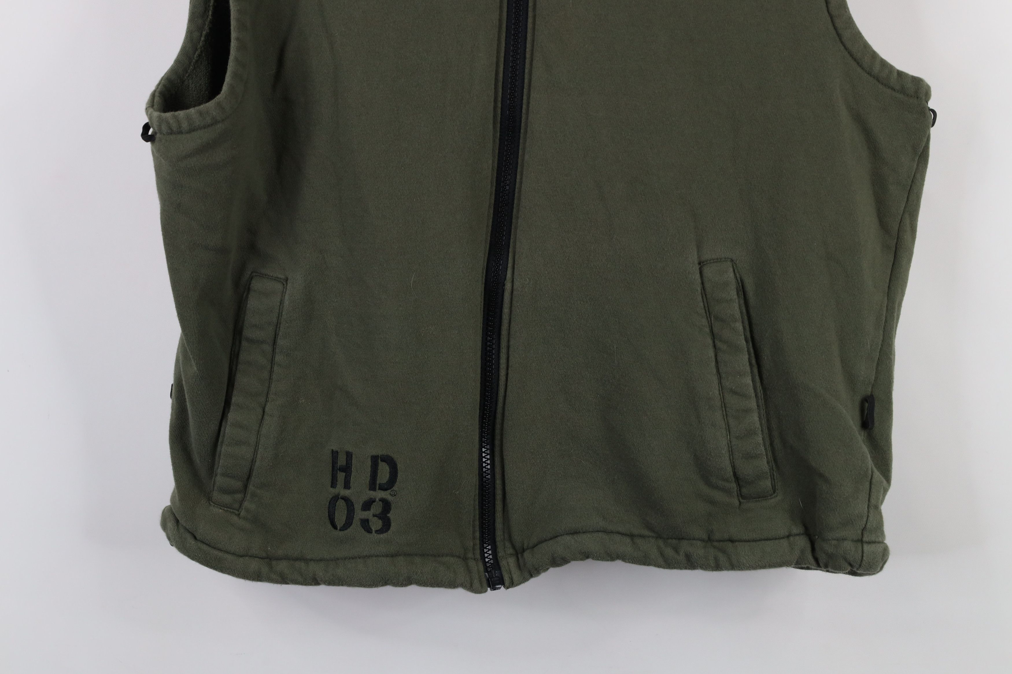 Harley Davidson × Vintage Vintage Y2K Harley Davidson Spell Sleeveless Hoodie Green Size US M / EU 48-50 / 2 - 3 Thumbnail