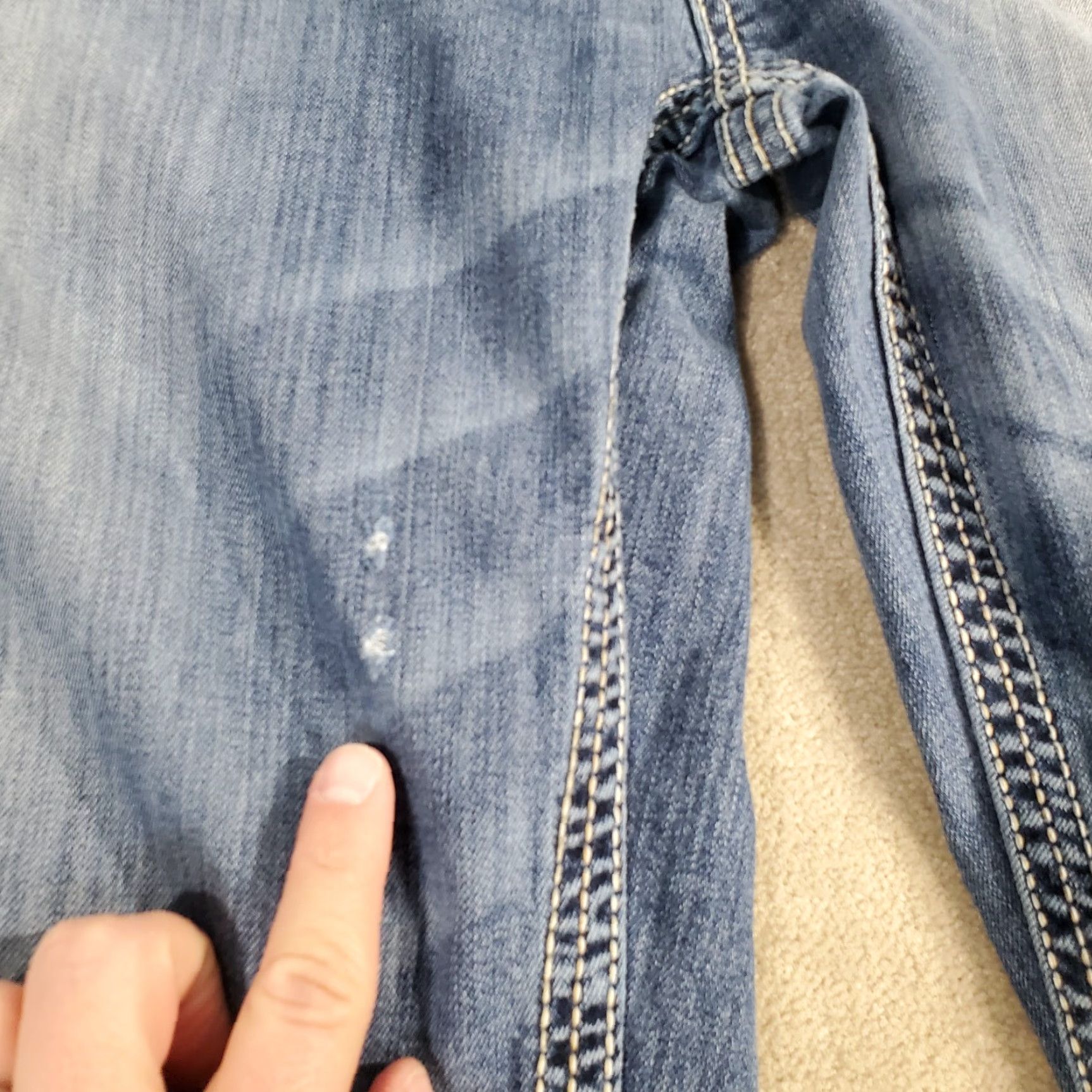 Vintage BKE Tyler Jeans Mens 33 L Blue Buckle Medium Wash Straight Leg Buckle BKE Logo Jeans Mens Regular Fit Denim Cotton Used Vintage No Size US 33 - 3 Thumbnail