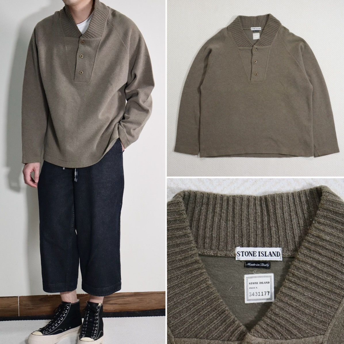 Stone Island Stone Island Wool Sweat ，sizeL Size US L / EU 52-54 / 3 - 1 Thumbnail