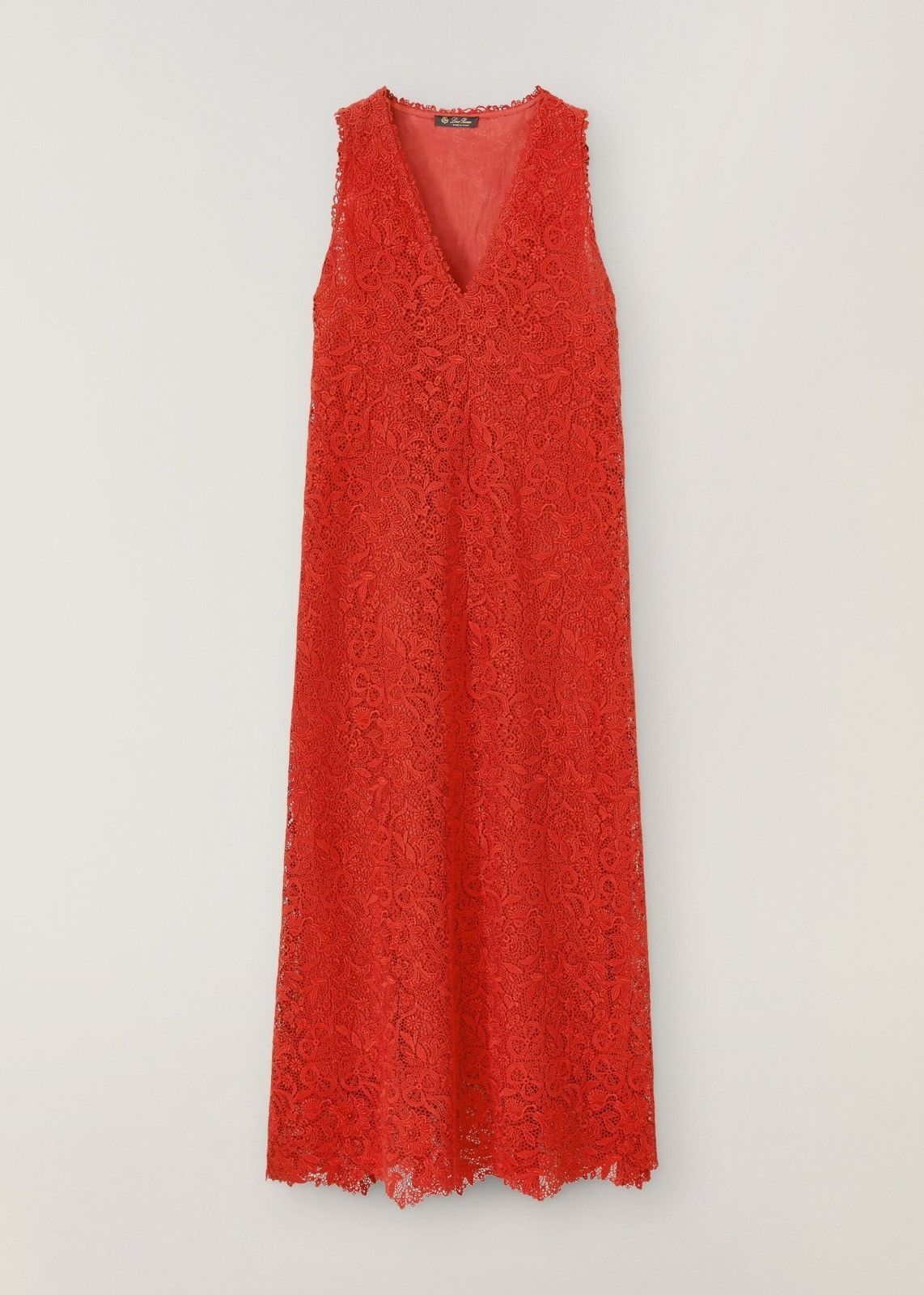 Loro Piana o1srvl11e0824 Ameena Infinite Macrame Maxi Dress in Red Size L / US 10 / IT 46 - 1 Thumbnail