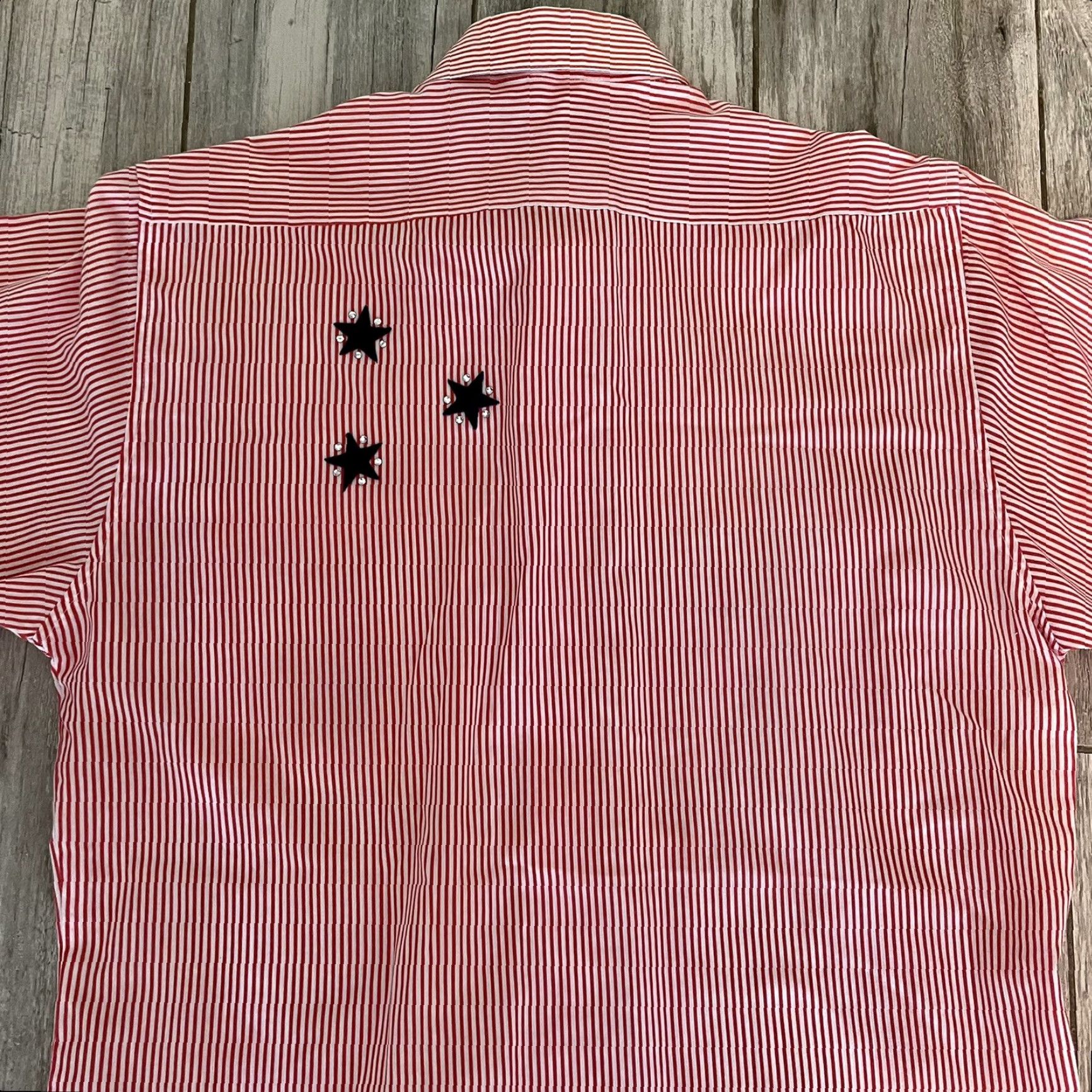 Vintage VINTAGE Marquis Americana Red Navy Stars Stripes Button Up Shirt Sailor S 14 1/2 Men Red Size US S / EU 44-46 / 1 - 7 Thumbnail