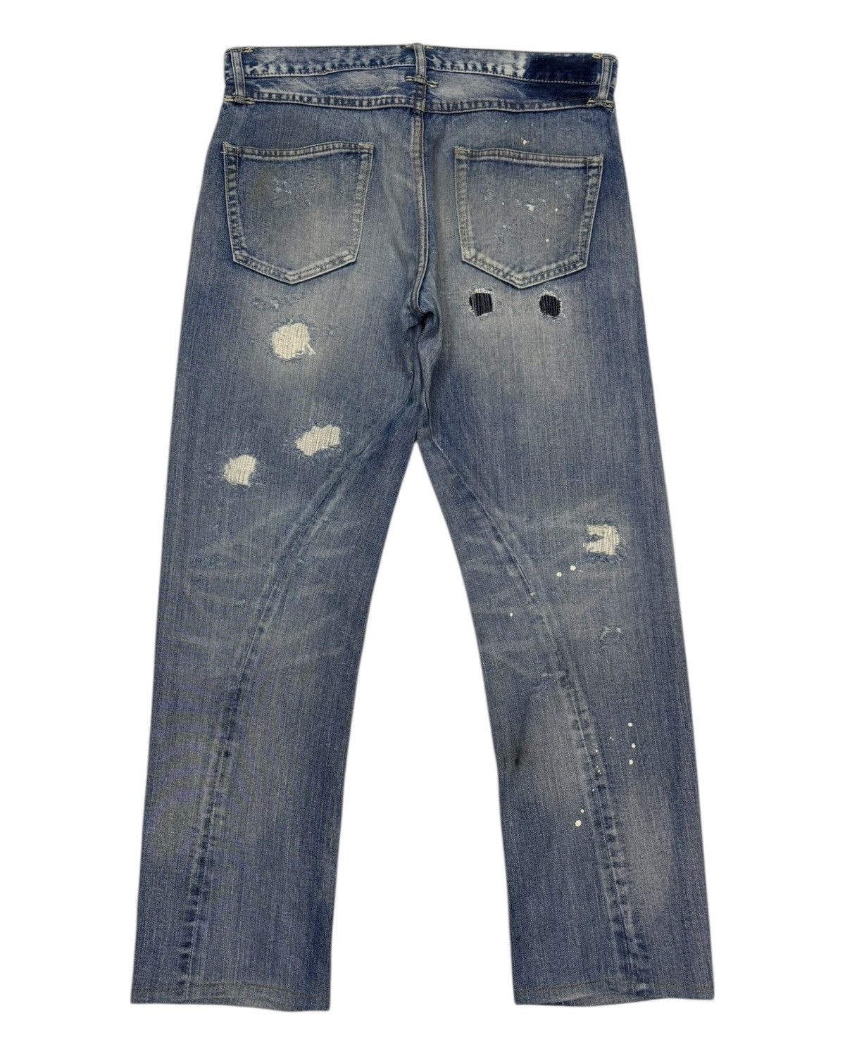 Hysteric Glamour 🔥SASHIKO BORO TAKEO KIKUCHI JAPANESE DENIM JEANS Size US 34 / EU 50 - 3 Thumbnail