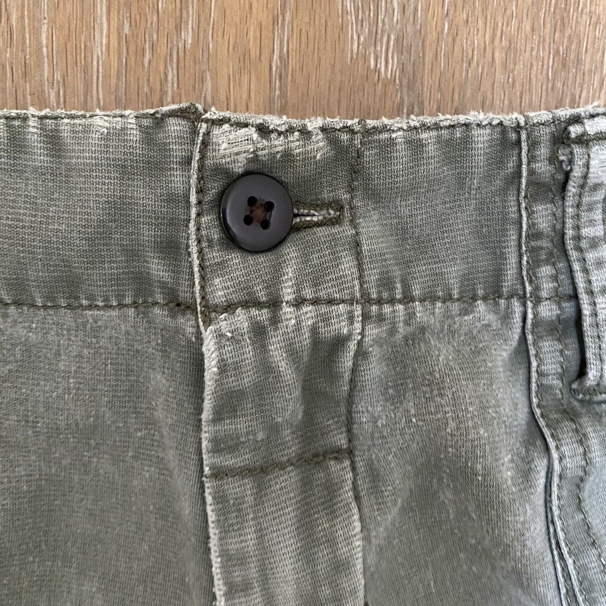 Vintage Vintage khaki distressed dark green / olive cargo pants Size US 32 / EU 48 - 4 Thumbnail