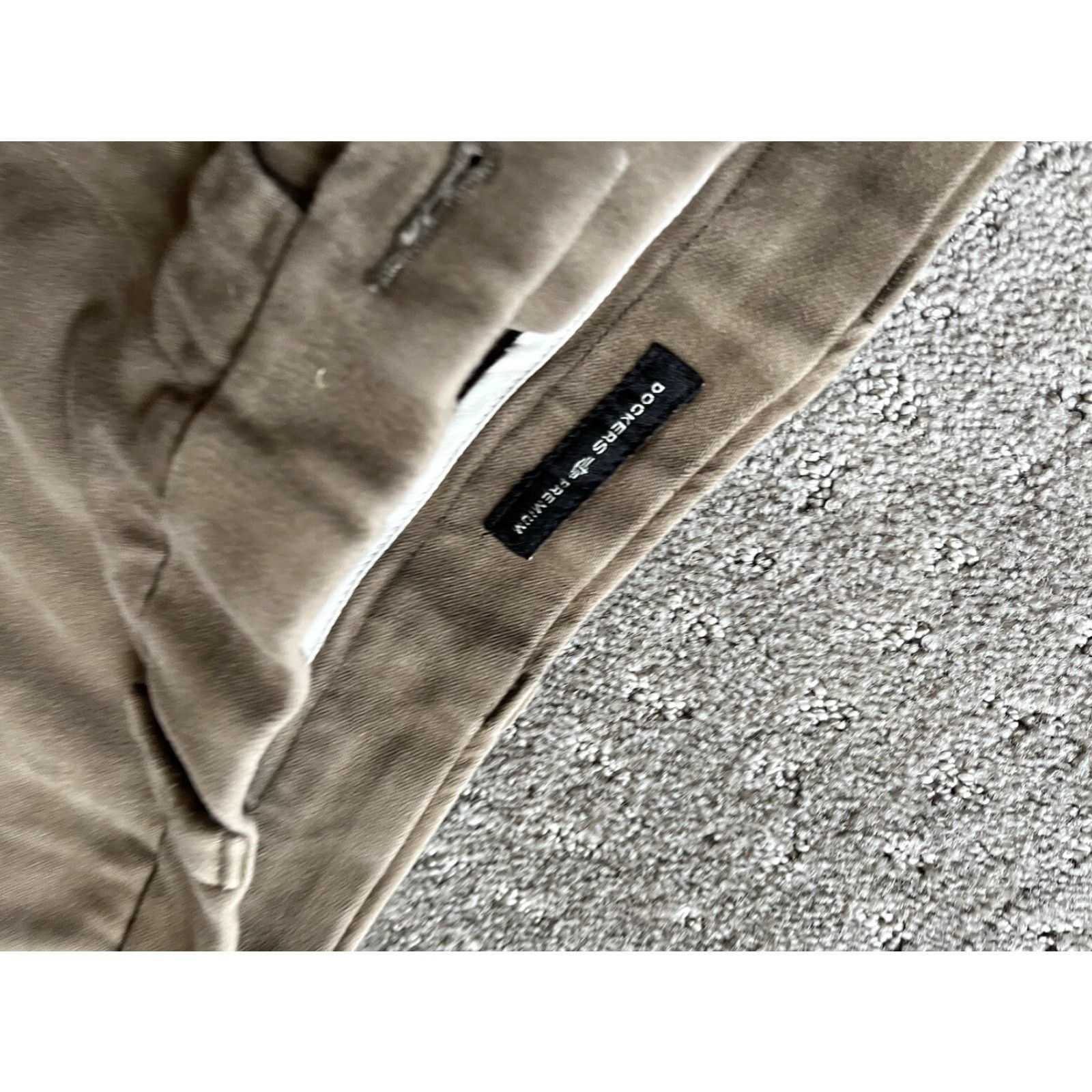 Dockers Dockers Brown Classic Fit Men Pants 34x30 Flat Front Straight Leg Dockers Signature Khaki Dress Pants 34in Inseam Mens Size US 34 / EU 50 - 5 Thumbnail