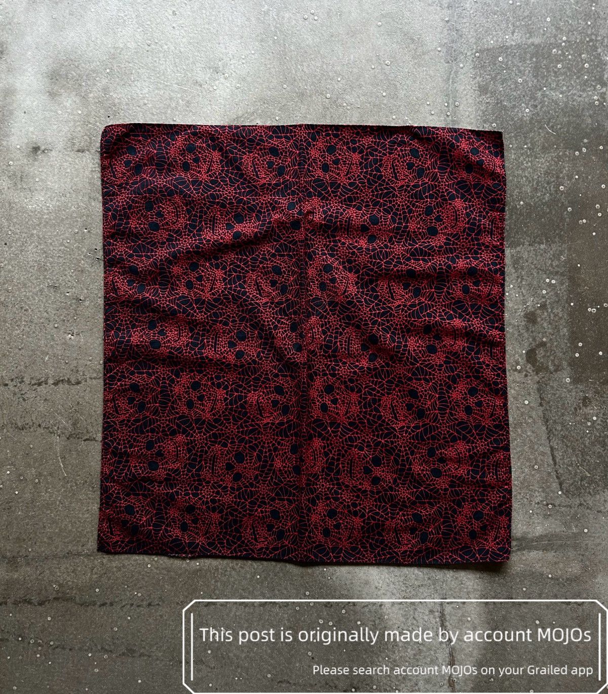 Number (N)ine Number Nine 05SS Red Skull Web Silk Scarf mojos1028 Size ONE SIZE - 1 Thumbnail