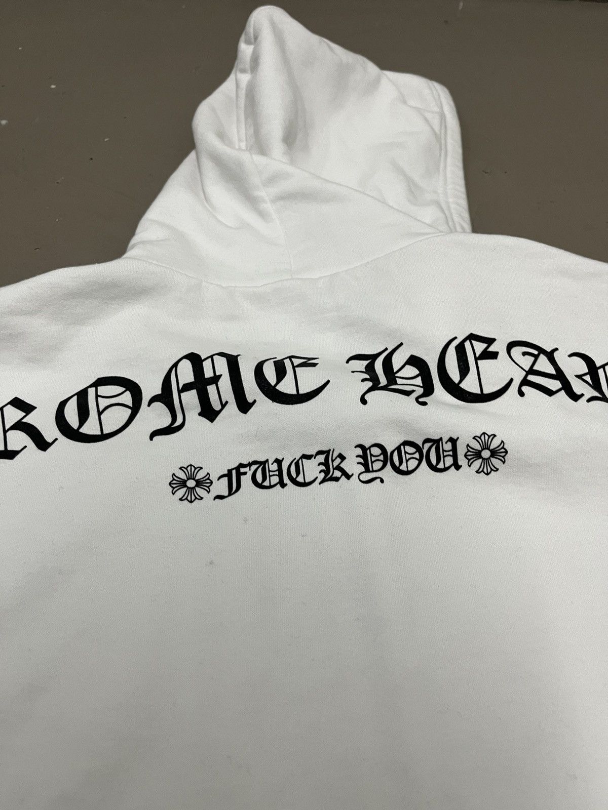 Chrome Hearts CHROME HEARTS FUCK YOU NYC EXCLUSIVE WHITE ZIPUP HOODIE Size US XL / EU 56 / 4 - 6 Thumbnail