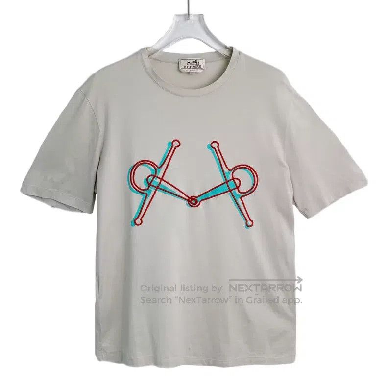 Other Hermes Grey horsehoe buckle embroidered cotton round neck Size S / US 4 / IT 40 - 1 Thumbnail
