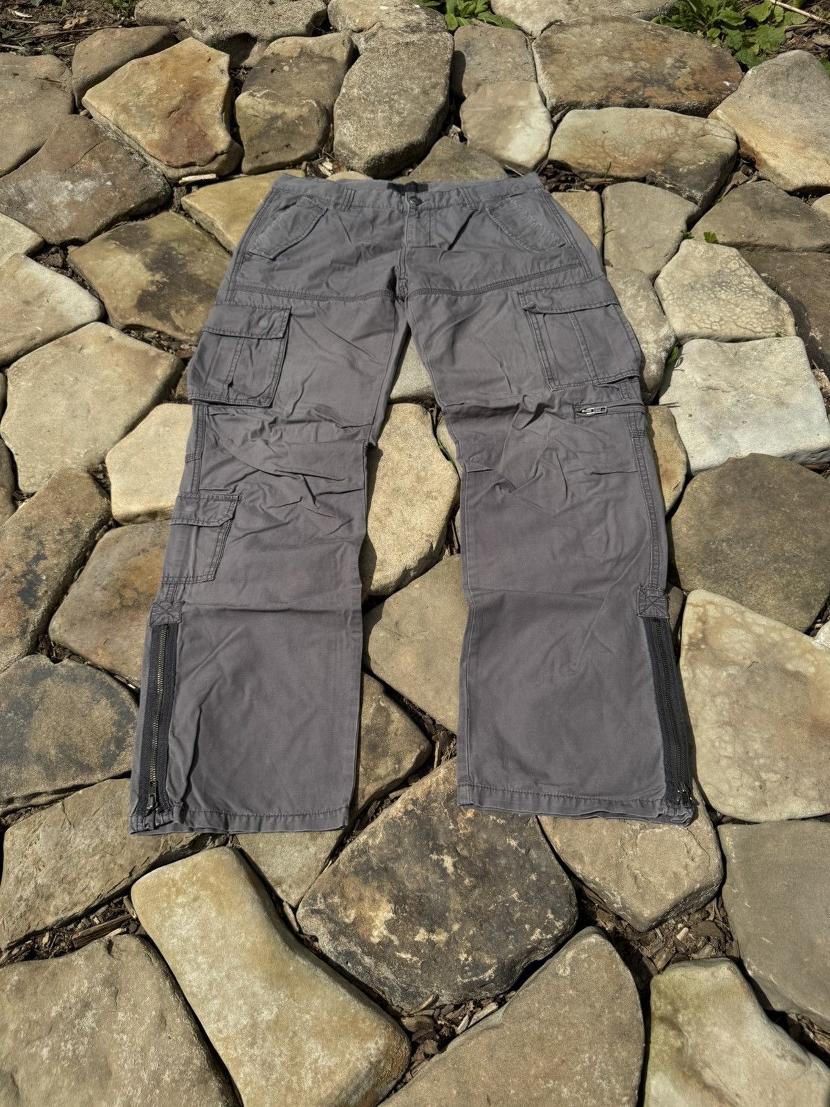 Vintage Crazy Vintage Baggy Distressed Cargo Pants Size US 33 - 2 Thumbnail