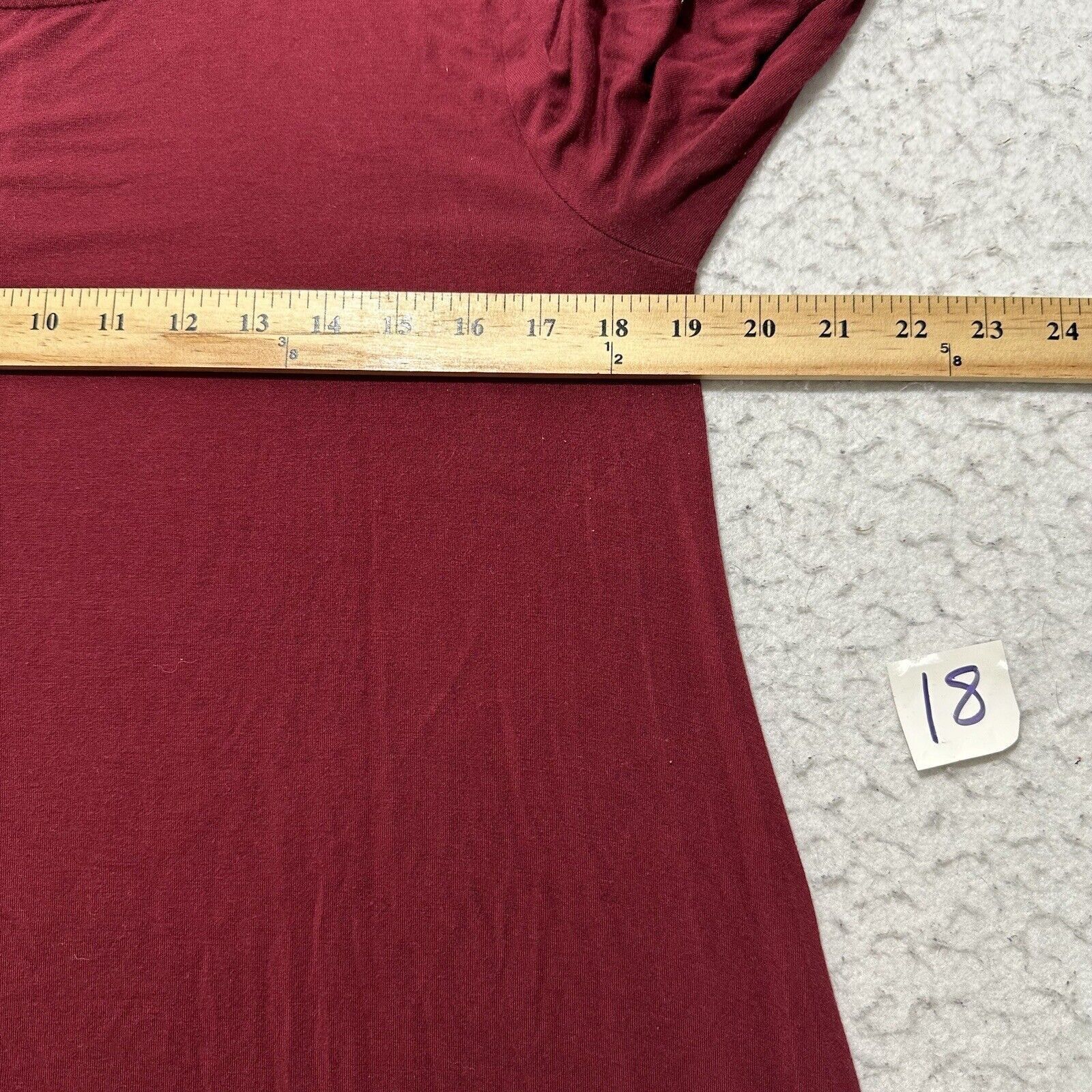 Old Navy Old Navy Large A-Line Burgundy Red Pullover Dress Stretch Size L / US 10 / IT 46 - 8 Thumbnail