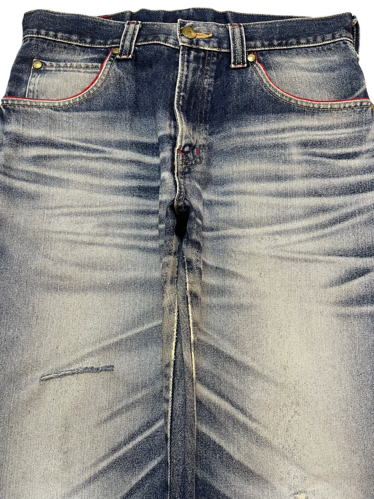 Edwin Y2K Japan Edwin Carpenter Buckle Faded Wash Wide Leg Baggy Size US 34 / EU 50 - 3 Thumbnail