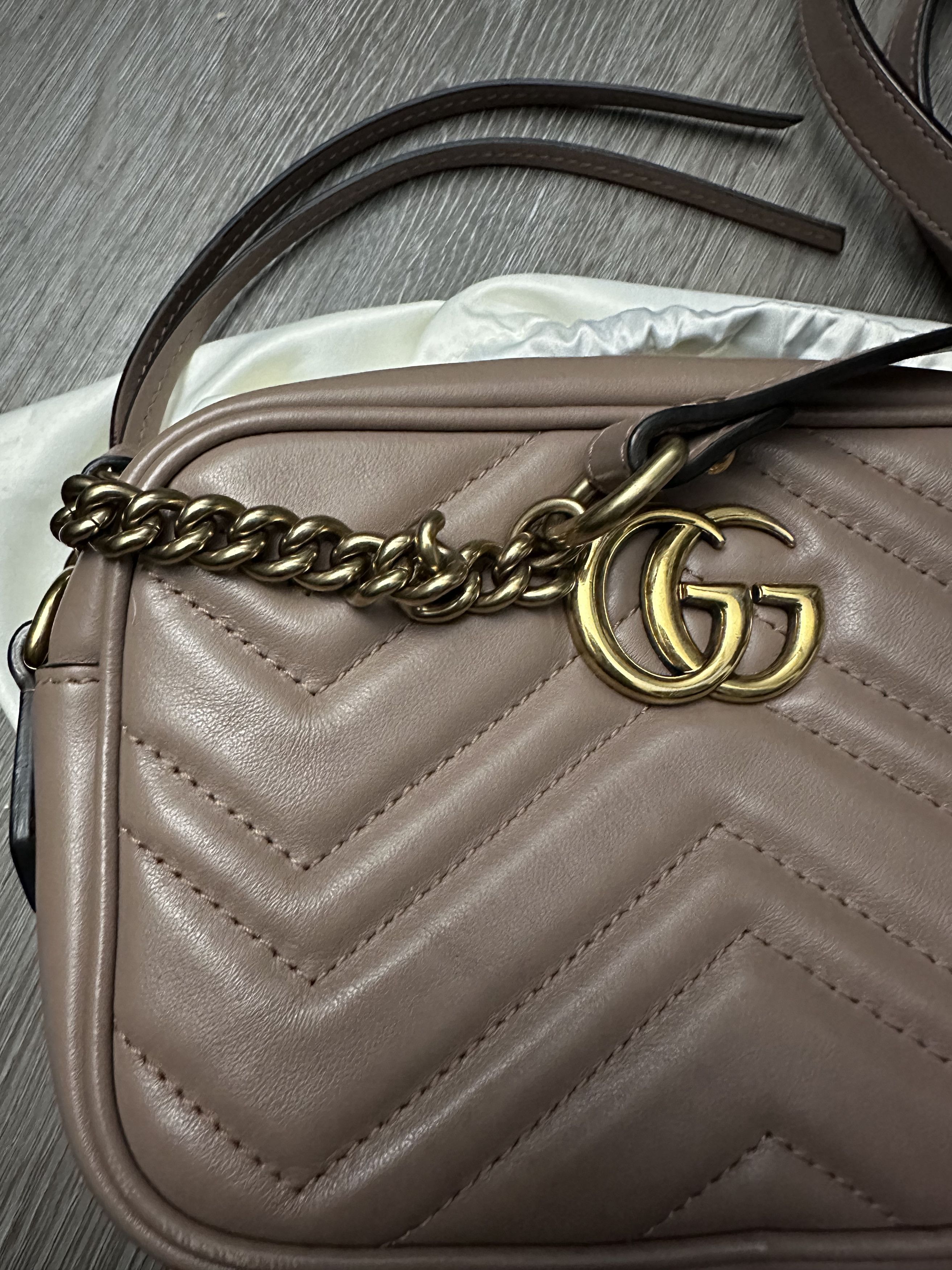 Gucci Gucci GG Marmont Mini Shoulder Bag Dusty Pink Size ONE SIZE - 7 Thumbnail