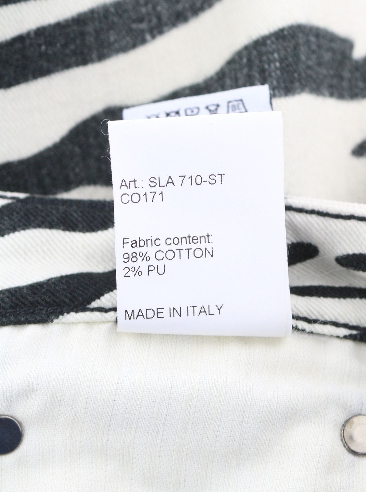 R13 ALISON SKINNY 27 Zebra Print Denim Zip Jeans 85833 Size 27" / US 4 / IT 40 - 10 Thumbnail