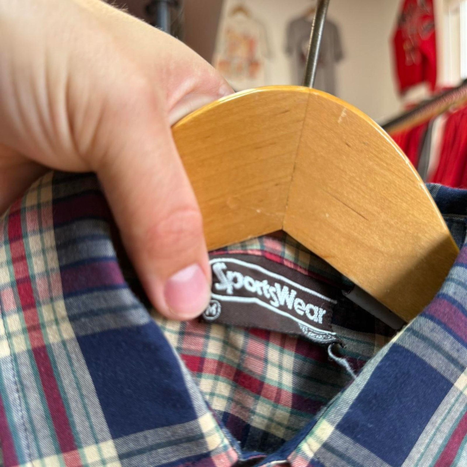 Vintage Vintage 90s Plaid Button Up Shirt Size US M / EU 48-50 / 2 - 7 Thumbnail