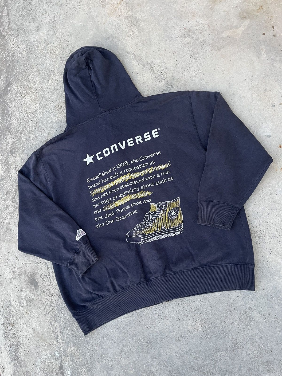 Converse × Vintage Vintage Converse Zip Up Hoodie Size US XXL / EU 58 / 5 - 6 Thumbnail