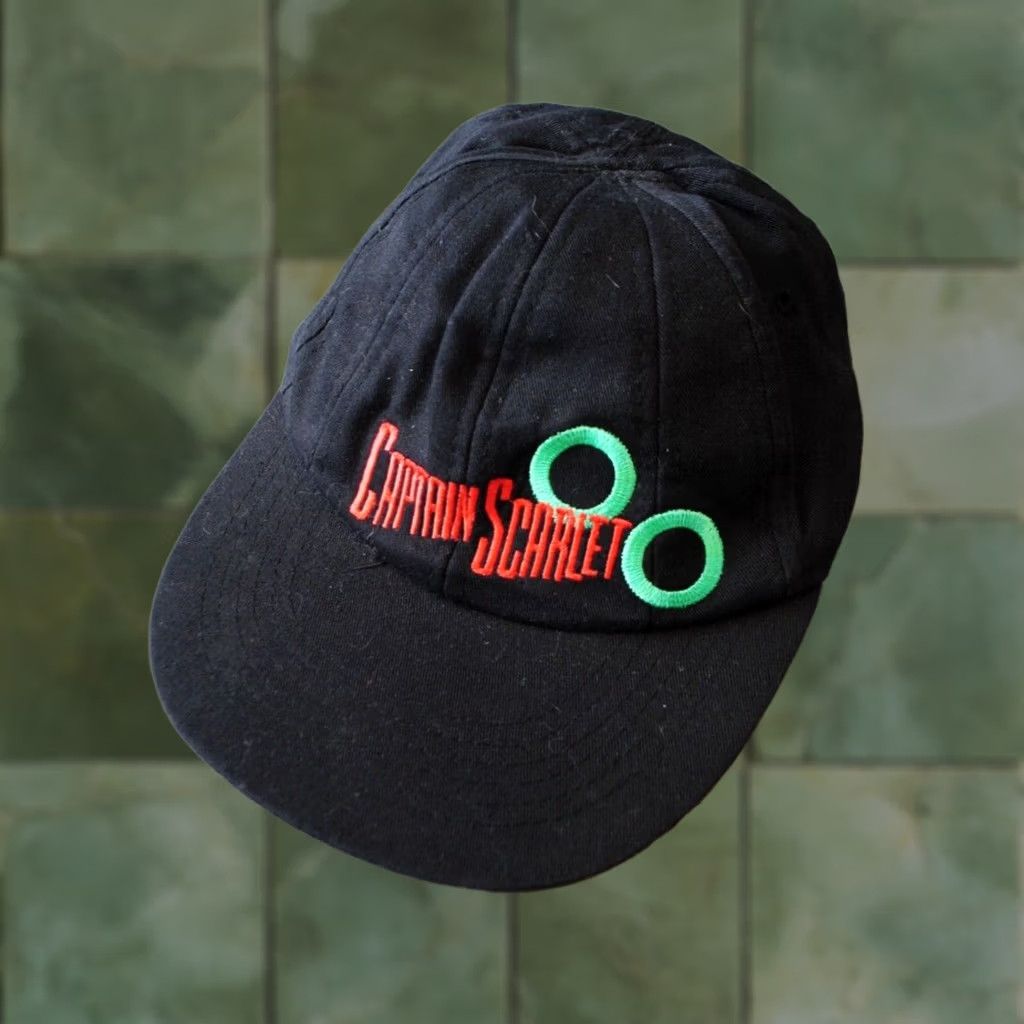 Vintage CAPTAIN SCARLET CAP UNITED KINGDOM BRITISH SCIENCE FICTION 1993 HAT BLACK OS Men's Cap Capitan Scarlet Cap United Kingdom Black OS Hats Size ONE SIZE - 1 Thumbnail