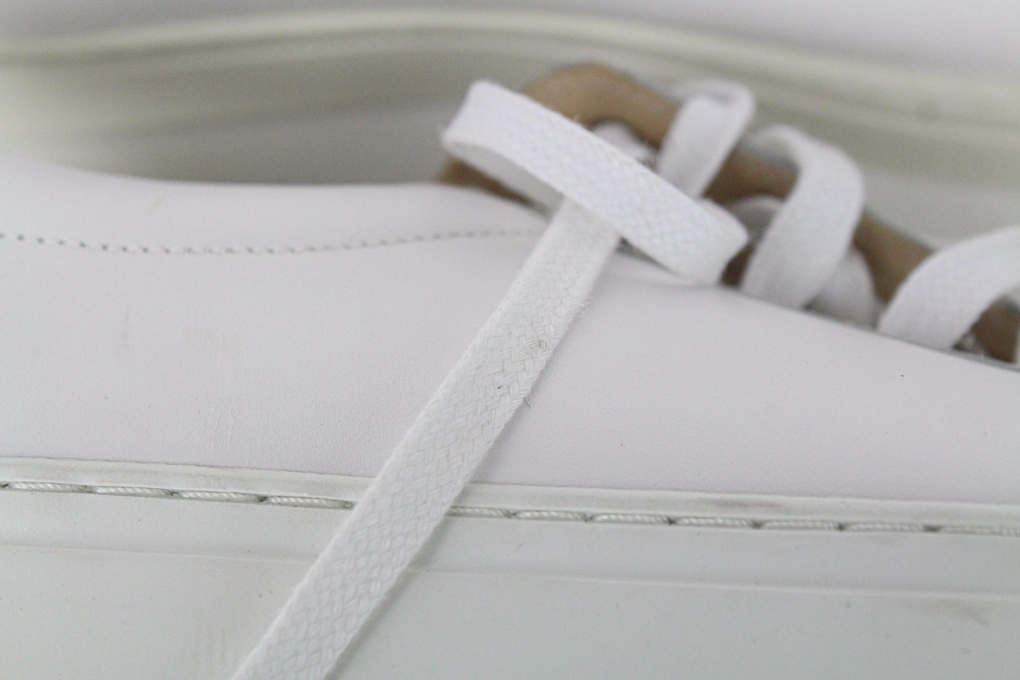 Suitsupply EU42 White Leather Laced Low-Top 72665 Size US 9 / EU 42 - 11 Thumbnail