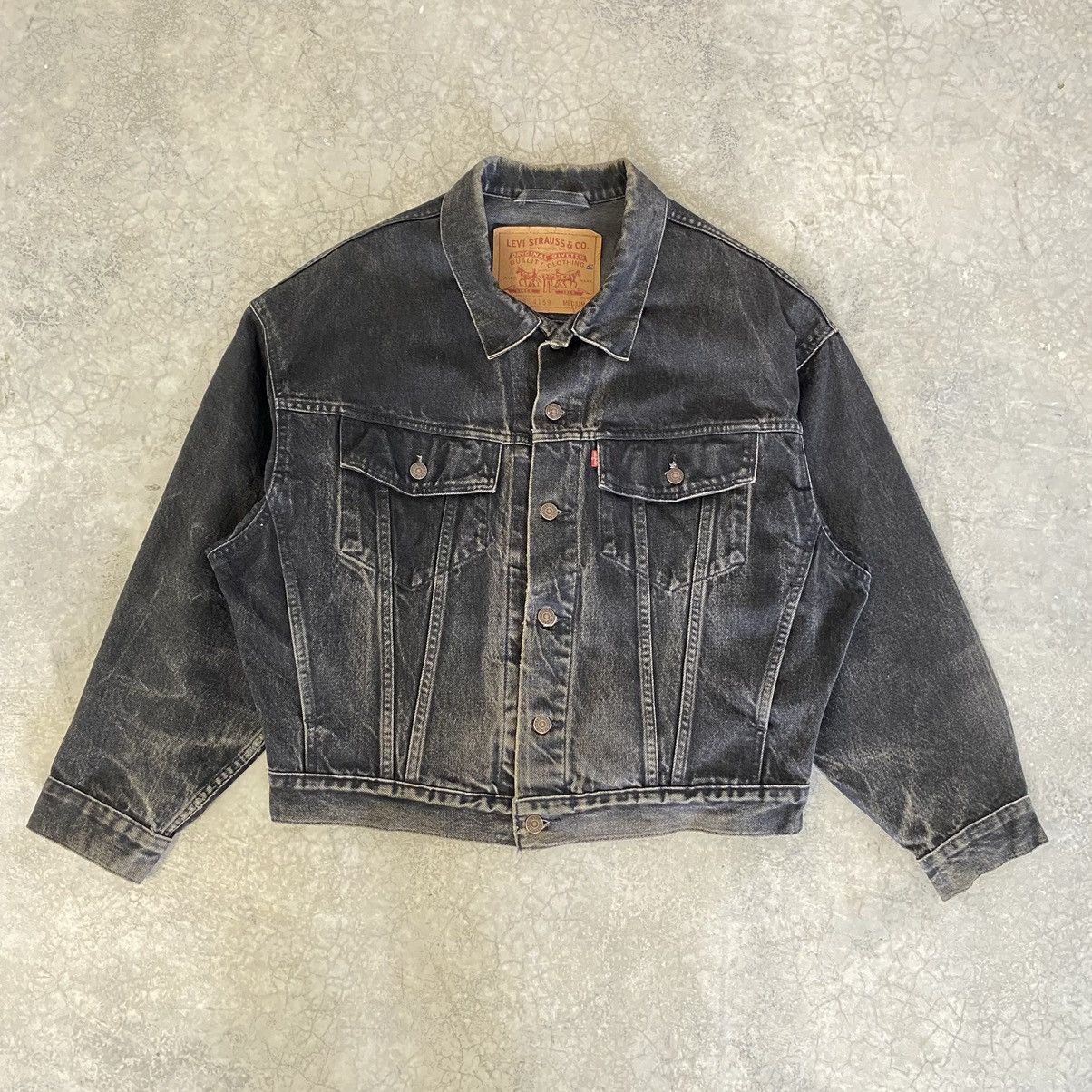 Denim Jacket × Levi's × Vintage VTG 1992 Levis Faded Black