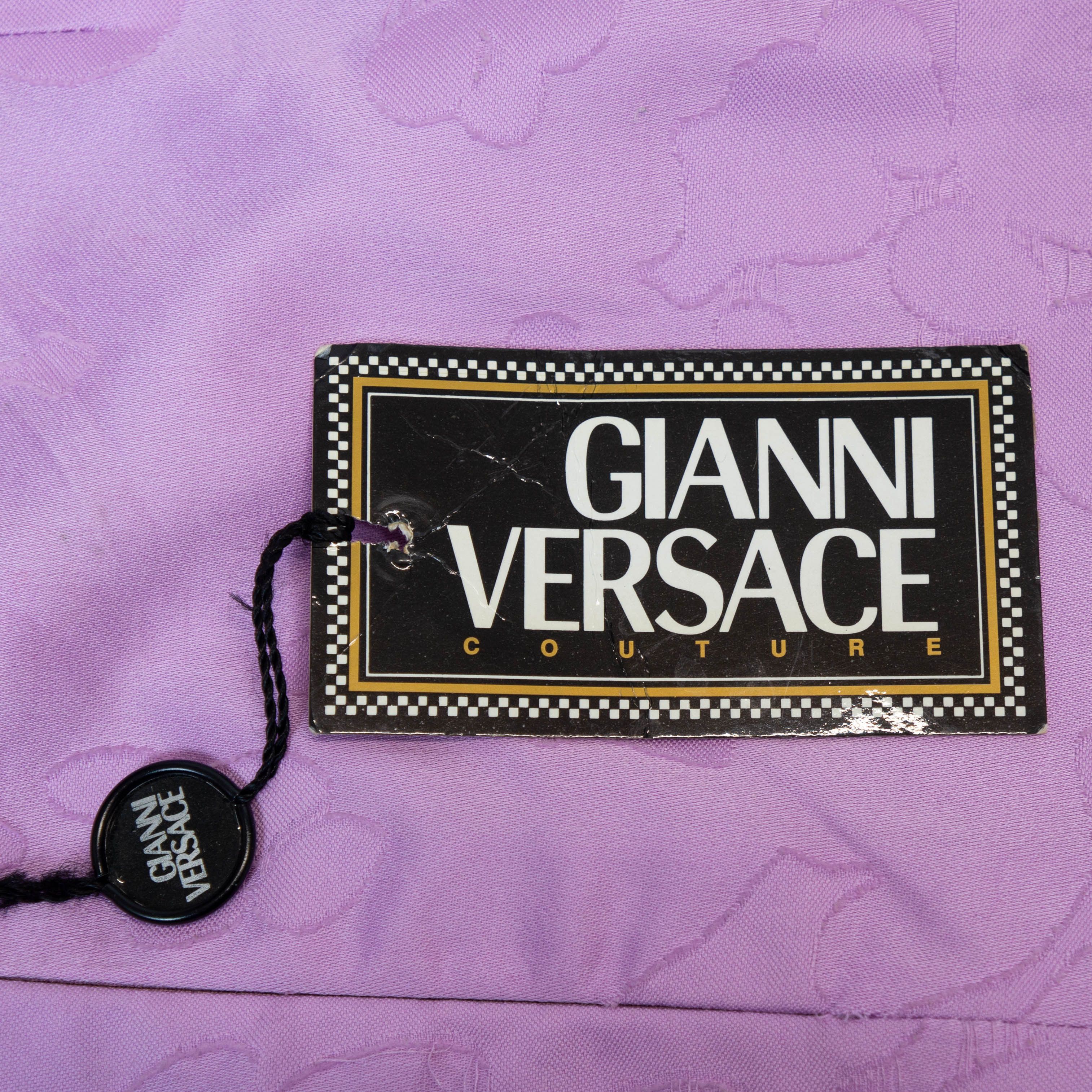 Versace GIANNI VERSACE Purple Skirt Vintage 80s 90s Size 28" / US 6 / IT 42 - 8 Thumbnail