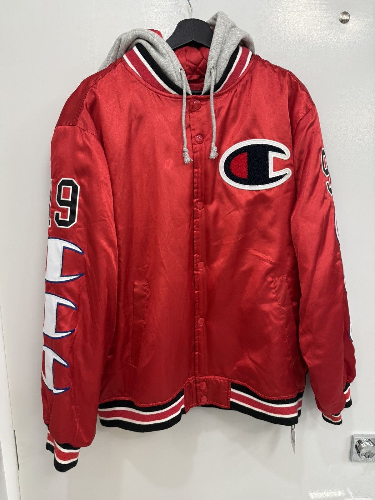 Champion × Supreme Supreme Champion Satin Varsity Bomber Size US L / EU 52-54 / 3 - 1 Thumbnail