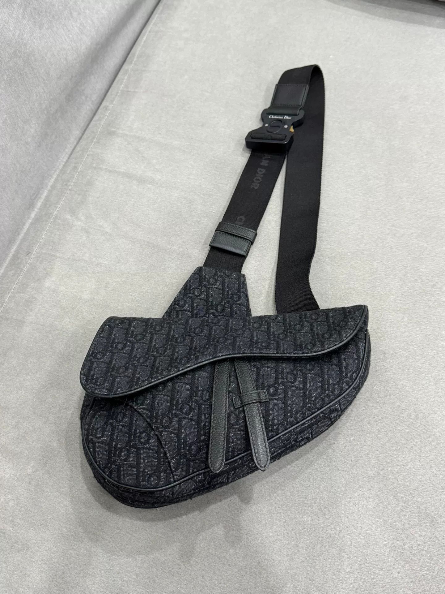 Dior black dior saddle bag secondhand Size ONE SIZE - 1 Thumbnail