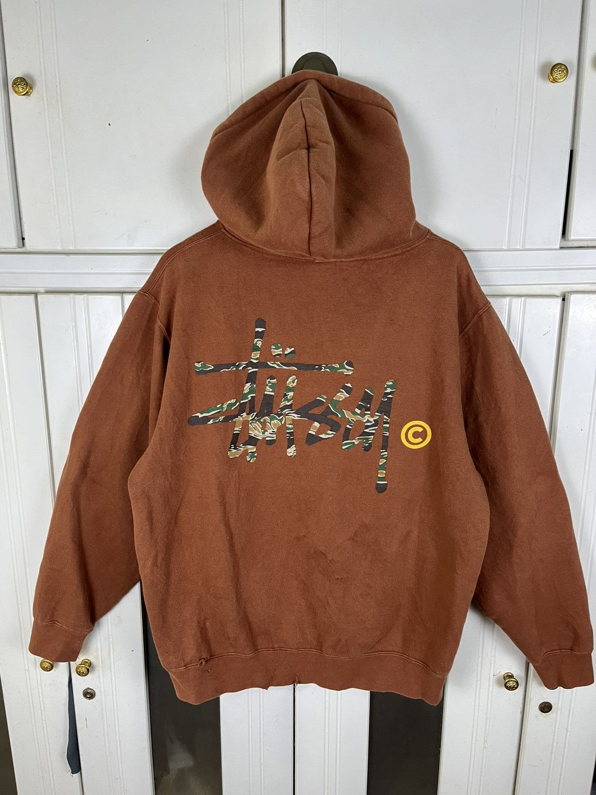 Stussy × Vintage Vintage Stussy Signature Hoodie Pullover Size US XL / EU 56 / 4 - 1 Thumbnail