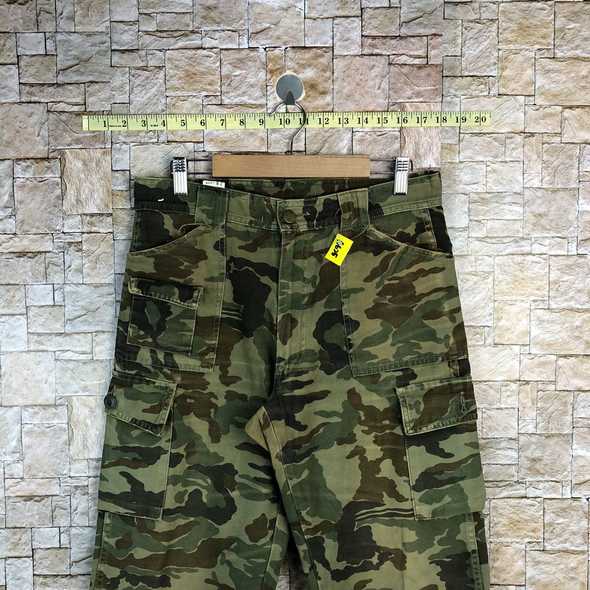 Japanese Brand Even River Green Camo Cargo Multipocket Pants #A625 Size US 31 - 4 Thumbnail