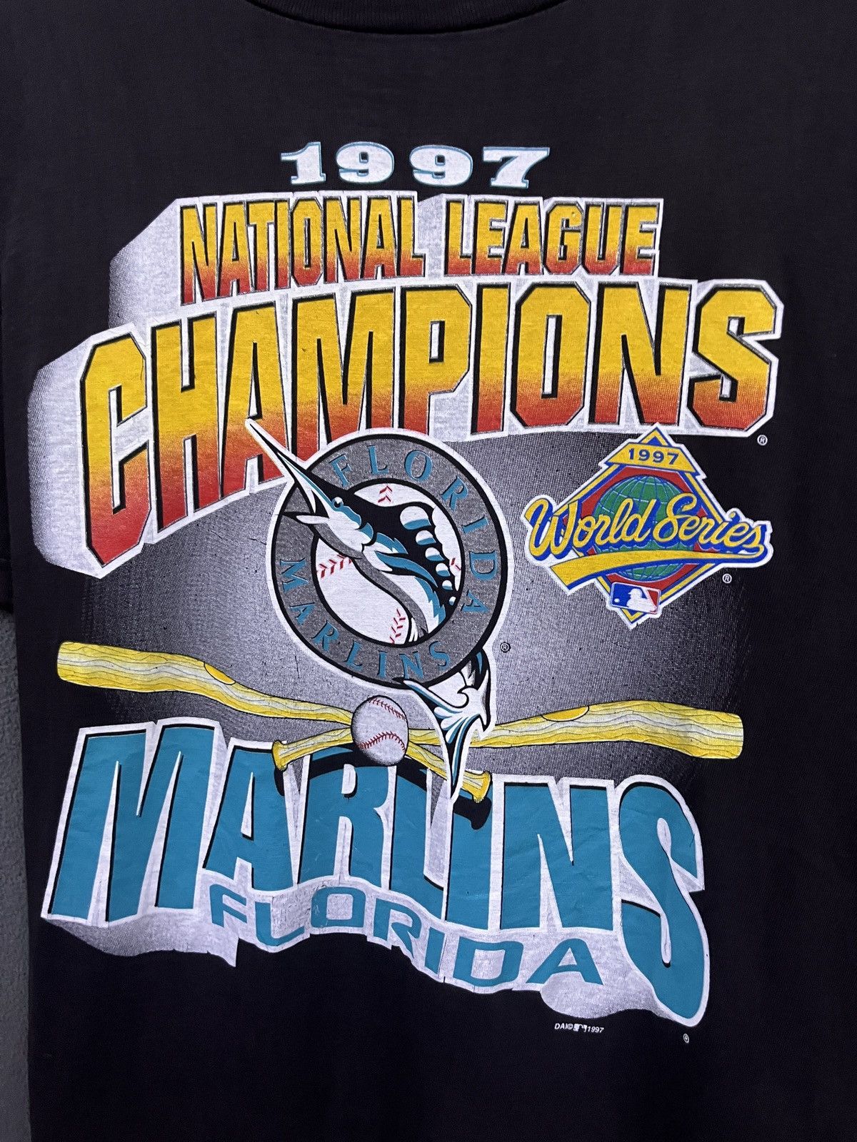 MLB VINTAGE 1997 MLB NATIONAL LEAGUE CHAMPION MARLINS FLORIDA Size US L / EU 52-54 / 3 - 4 Thumbnail