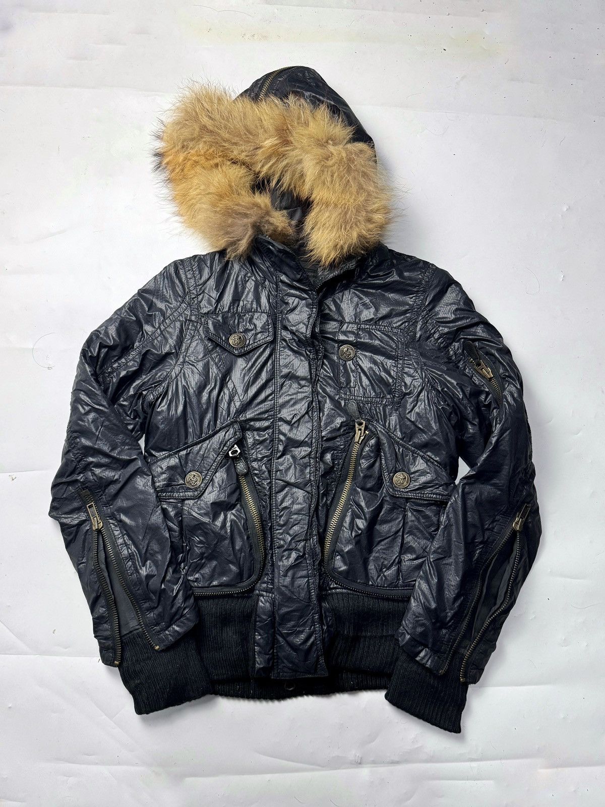 If Six Was Nine Fur Puffer Hoodie Jacket Moussy Archived Vkei styled Size US M / EU 48-50 / 2 - 1 Thumbnail